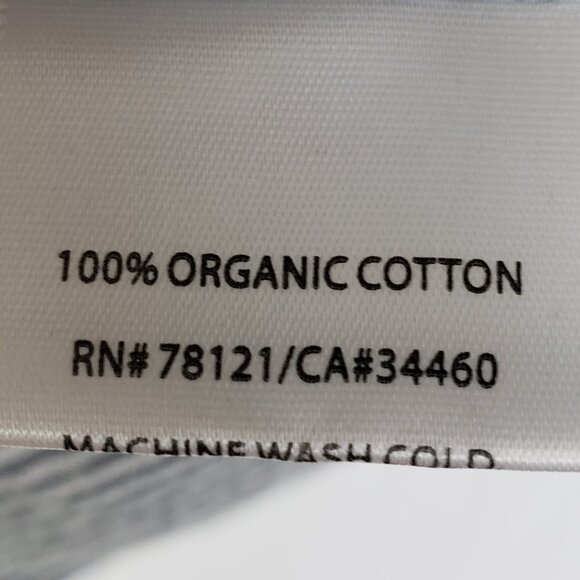 EILEEN FISHER Organic Cotton Striped Top 3/4 Sleeve size M Gray Lagenlook Casual - Picture 5 of 8